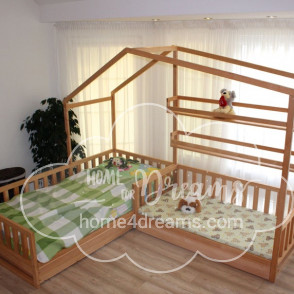 Toddler House Bed with slats H4D-14