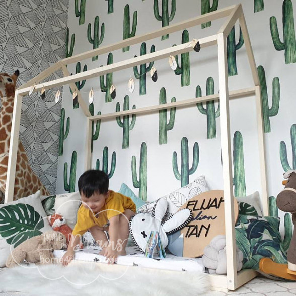 Toddler House Bed with slats H4D-01