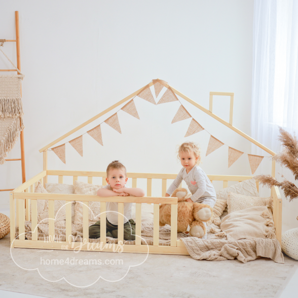 Toddler Floor Bed with Roof H4D- 51