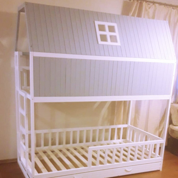 Painted Bunk Bed with trundle H4D-60