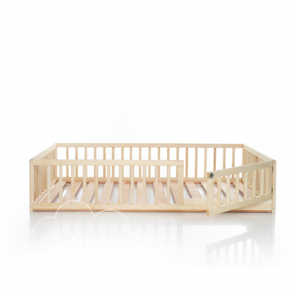 Toddler Floor Bed With Round Rails And Door H4D-35