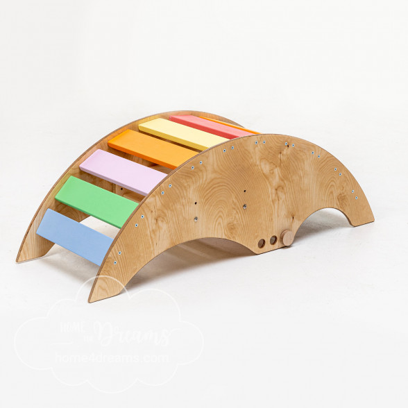 Home For Dreams Rainbow Toddler Climbing Arch And Rocker