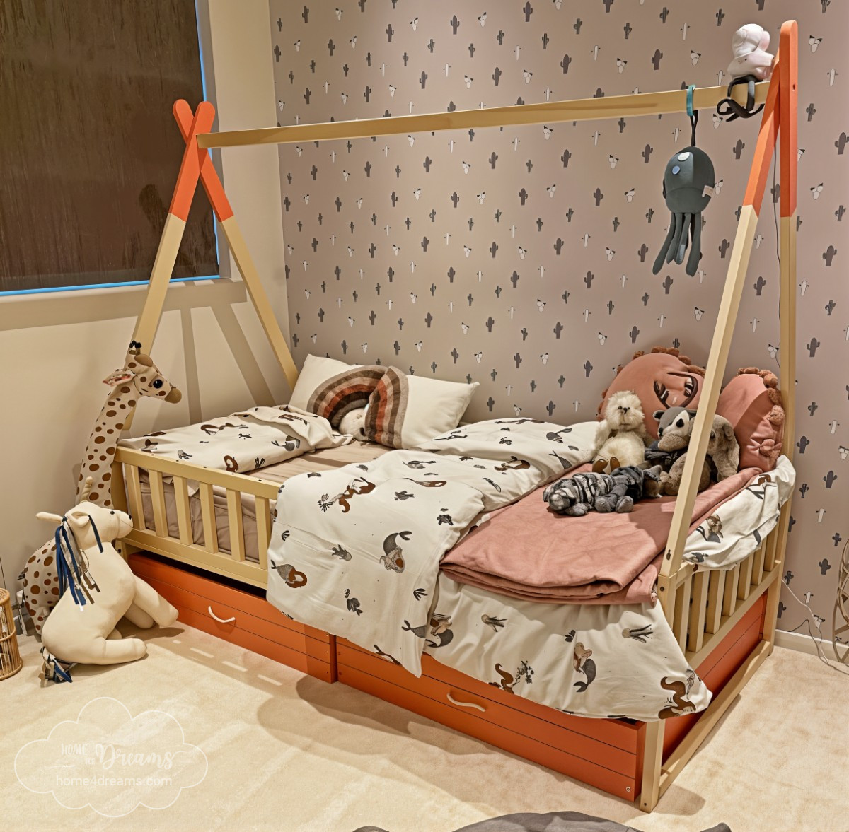 Toddler bed nursery crib children bed Montessori bed kid bed wood bed children home waldorf toy kids bedroom floor bed HomeForDreams