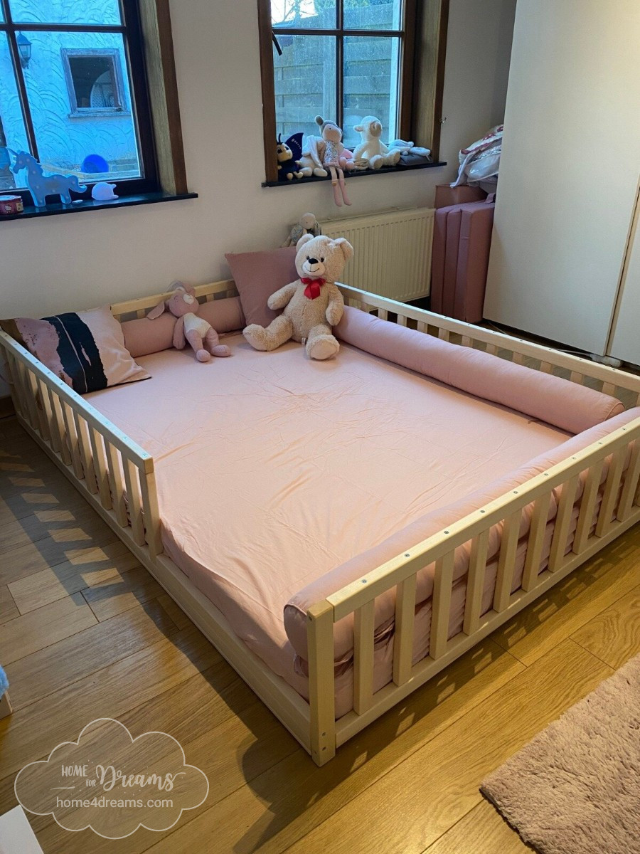 infantil pintada, Cuna infantil, camas infantiles, cama de cama Montessori, habitación infantil, cama de suelo | HomeForDreams